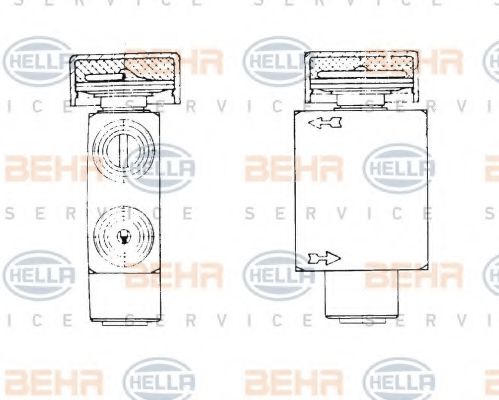 BEHR HELLA SERVICE 8UW 351 234-031 Расширительный клапан, кондиционер для BMW 7 (Бмв 7) BEHR HELLA SERVICE 8UW 351 234-031 Расширительный клапан, кондиционер для BMW 7 (Бмв 7)