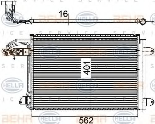 BEHR HELLA SERVICE 8FC 351 301-041 Конденсатор, кондиционер для AUDI TT (Ауди Тт) BEHR HELLA SERVICE 8FC 351 301-041 Конденсатор, кондиционер для AUDI TT (Ауди Тт)