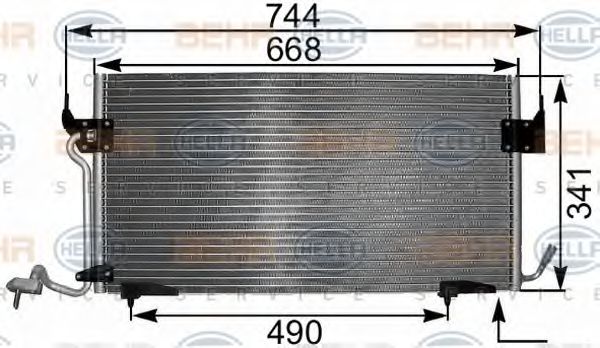 BEHR HELLA SERVICE 8FC 351 301-281 Конденсатор, кондиционер для PEUGEOT (Пежо) BEHR HELLA SERVICE 8FC 351 301-281 Конденсатор, кондиционер для PEUGEOT (Пежо)