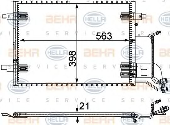 BEHR HELLA SERVICE 8FC 351 301-401 Конденсатор, кондиционер для AUDI A4 (Ауди А4) BEHR HELLA SERVICE 8FC 351 301-401 Конденсатор, кондиционер для AUDI A4 (Ауди А4)