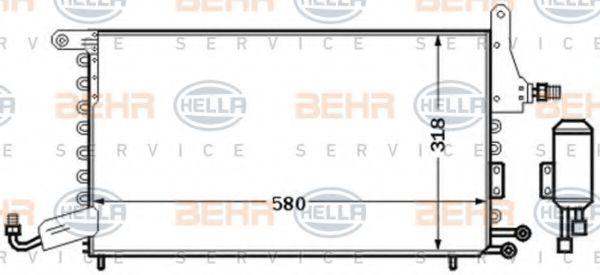 BEHR HELLA SERVICE 8FC 351 301-541 Конденсатор, кондиционер для SEAT TOLEDO (Сеат Толэдо) BEHR HELLA SERVICE 8FC 351 301-541 Конденсатор, кондиционер для SEAT TOLEDO (Сеат Толэдо)
