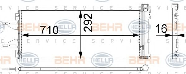 BEHR HELLA SERVICE 8FC 351 301-661 Конденсатор, кондиционер для CITROëN (Cитроëн) BEHR HELLA SERVICE 8FC 351 301-661 Конденсатор, кондиционер для CITROëN (Cитроëн)