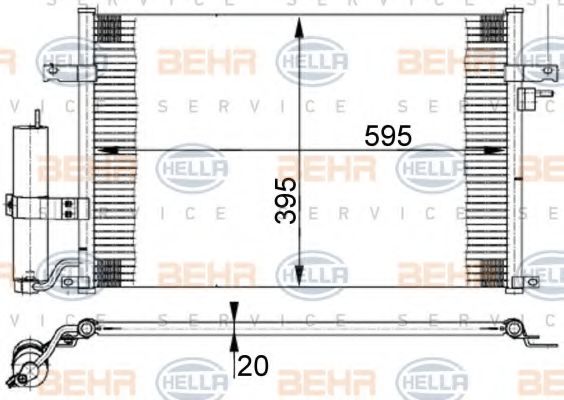 BEHR HELLA SERVICE 8FC 351 302-191 Конденсатор, кондиционер для DAEWOO LACETTI (Дэу Лачетти) BEHR HELLA SERVICE 8FC 351 302-191 Конденсатор, кондиционер для DAEWOO LACETTI (Дэу Лачетти)