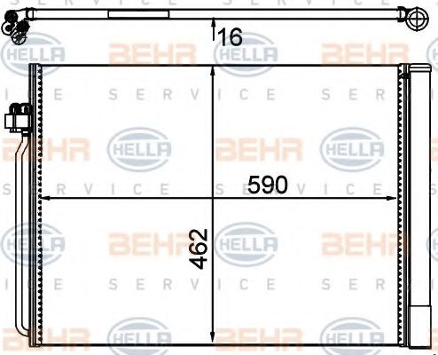 BEHR HELLA SERVICE 8FC 351 302-491 Конденсатор, кондиционер для BMW X5 (F15, F85) xDrive 40e BEHR HELLA SERVICE 8FC 351 302-491 Конденсатор, кондиционер для BMW X5 (F15, F85) xDrive 40e
