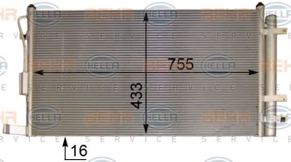 BEHR HELLA SERVICE 8FC 351 303-241 Конденсатор, кондиционер для KIA CARNIVAL II (Киа Карнивал 2) BEHR HELLA SERVICE 8FC 351 303-241 Конденсатор, кондиционер для KIA CARNIVAL II (Киа Карнивал 2)