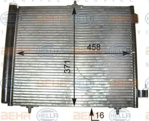 BEHR HELLA SERVICE 8FC 351 303-541 Конденсатор, кондиционер для CITROëN (Cитроëн) BEHR HELLA SERVICE 8FC 351 303-541 Конденсатор, кондиционер для CITROëN (Cитроëн)