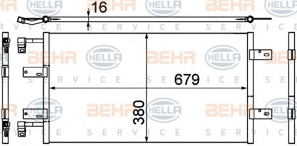 BEHR HELLA SERVICE 8FC 351 303-591 Конденсатор, кондиционер для OPEL (Опель) BEHR HELLA SERVICE 8FC 351 303-591 Конденсатор, кондиционер для OPEL (Опель)
