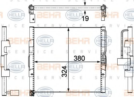BEHR HELLA SERVICE 8FC 351 303-711 Конденсатор, кондиционер для ROVER 400 (Ровер 400) BEHR HELLA SERVICE 8FC 351 303-711 Конденсатор, кондиционер для ROVER 400 (Ровер 400)