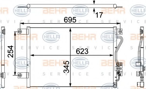 BEHR HELLA SERVICE 8FC 351 304-211 Конденсатор, кондиционер для MITSUBISHI CHALLENGER (Митсубиши/митсубиси Чаллэнгэр) BEHR HELLA SERVICE 8FC 351 304-211 Конденсатор, кондиционер для MITSUBISHI CHALLENGER (Митсубиши/митсубиси Чаллэнгэр)