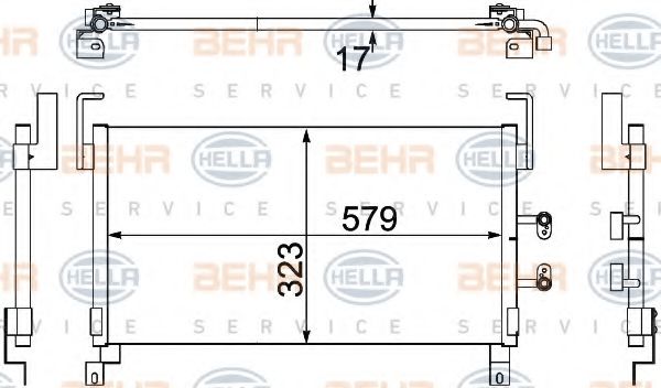 BEHR HELLA SERVICE 8FC 351 304-371 Конденсатор, кондиционер для CHRYSLER NEON II (Крайслер Нэон 2) BEHR HELLA SERVICE 8FC 351 304-371 Конденсатор, кондиционер для CHRYSLER NEON II (Крайслер Нэон 2)
