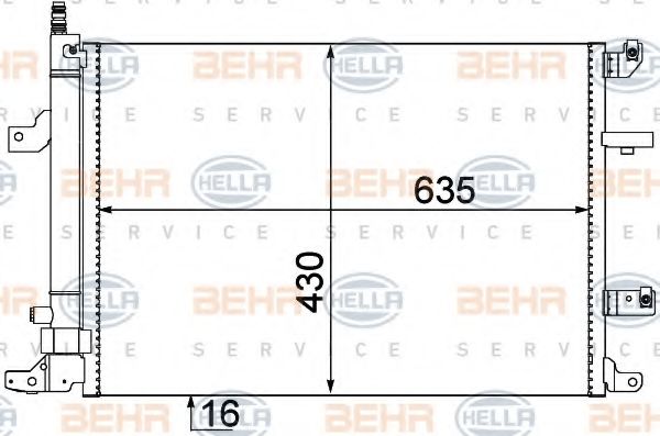 BEHR HELLA SERVICE 8FC 351 304-451 Конденсатор, кондиционер для VOLVO (Вольво) BEHR HELLA SERVICE 8FC 351 304-451 Конденсатор, кондиционер для VOLVO (Вольво)