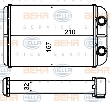 BEHR HELLA SERVICE 8FH 351 308-231 Теплообменник, отопление салона для FIAT STILO MULTI (Фиат Стило мульти) BEHR HELLA SERVICE 8FH 351 308-231 Теплообменник, отопление салона для FIAT STILO MULTI (Фиат Стило мульти)