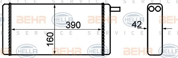BEHR HELLA SERVICE 8FH 351 308-731 Теплообменник, отопление салона для VOLKSWAGEN T3 CARAVELLE (Фольксваген Т3 cараvэллэ) BEHR HELLA SERVICE 8FH 351 308-731 Теплообменник, отопление салона для VOLKSWAGEN T3 CARAVELLE (Фольксваген Т3 cараvэллэ)