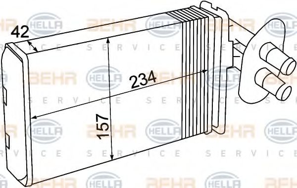BEHR HELLA SERVICE 8FH 351 308-741 Теплообменник, отопление салона для VOLKSWAGEN T4 MULTIVAN (Фольксваген Т4 мултиvан) BEHR HELLA SERVICE 8FH 351 308-741 Теплообменник, отопление салона для VOLKSWAGEN T4 MULTIVAN (Фольксваген Т4 мултиvан)