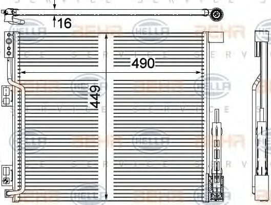 BEHR HELLA SERVICE 8FC 351 309-181 Конденсатор, кондиционер для NISSAN (Ниссан) BEHR HELLA SERVICE 8FC 351 309-181 Конденсатор, кондиционер для NISSAN (Ниссан)