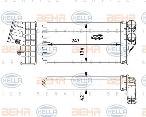 BEHR HELLA SERVICE 8FH 351 311-261 Теплообменник, отопление салона для CITROËN C4 I (CитроËн С4 и) BEHR HELLA SERVICE 8FH 351 311-261 Теплообменник, отопление салона для CITROËN C4 I (CитроËн С4 и)