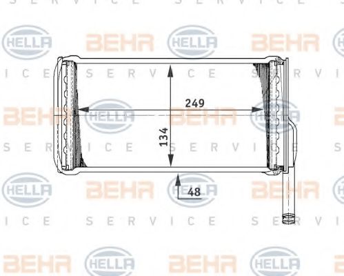 BEHR HELLA SERVICE 8FH 351 311-541 Теплообменник, отопление салона для FORD ORION II (Форд Орион 2) BEHR HELLA SERVICE 8FH 351 311-541 Теплообменник, отопление салона для FORD ORION II (Форд Орион 2)