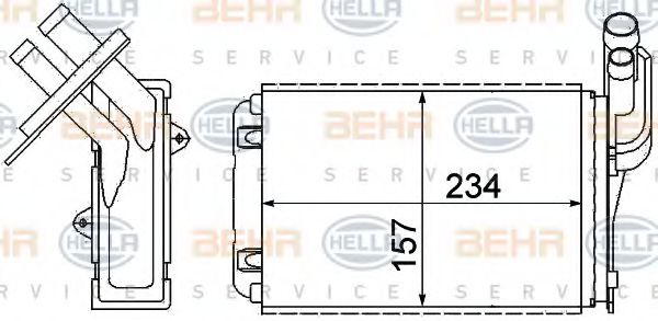 BEHR HELLA SERVICE 8FH 351 311-631 Теплообменник, отопление салона для RENAULT LUTECIA I (Рено Лутэcиа и) BEHR HELLA SERVICE 8FH 351 311-631 Теплообменник, отопление салона для RENAULT LUTECIA I (Рено Лутэcиа и)