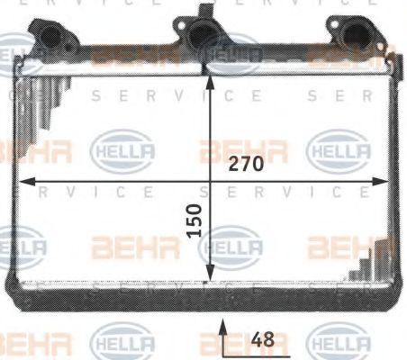 BEHR HELLA SERVICE 8FH 351 312-011 Теплообменник, отопление салона для BMW 7 (Бмв 7) BEHR HELLA SERVICE 8FH 351 312-011 Теплообменник, отопление салона для BMW 7 (Бмв 7)