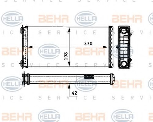 BEHR HELLA SERVICE 8FH 351 312-181 Теплообменник, отопление салона для DAF 95 XF (Даф 95 xф) BEHR HELLA SERVICE 8FH 351 312-181 Теплообменник, отопление салона для DAF 95 XF (Даф 95 xф)