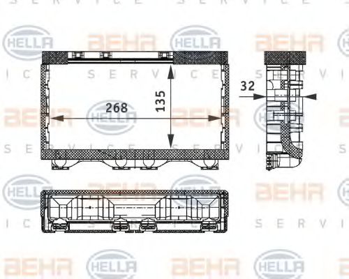 BEHR HELLA SERVICE 8FH 351 312-751 Теплообменник, отопление салона для BMW 7 (Бмв 7) BEHR HELLA SERVICE 8FH 351 312-751 Теплообменник, отопление салона для BMW 7 (Бмв 7)