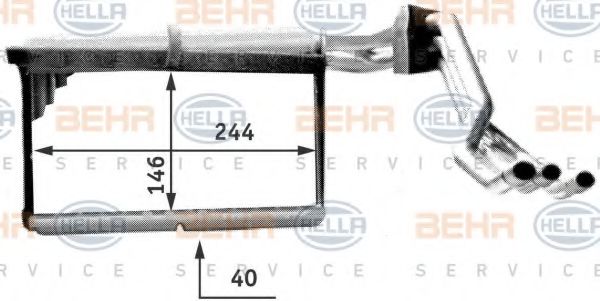BEHR HELLA SERVICE 8FH 351 312-771 Теплообменник, отопление салона для BMW 7 (Бмв 7) BEHR HELLA SERVICE 8FH 351 312-771 Теплообменник, отопление салона для BMW 7 (Бмв 7)