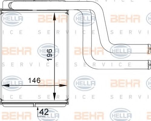 BEHR HELLA SERVICE 8FH 351 313-161 Теплообменник, отопление салона для FORD MONDEO (Форд Мондэо) BEHR HELLA SERVICE 8FH 351 313-161 Теплообменник, отопление салона для FORD MONDEO (Форд Мондэо)