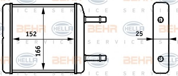 BEHR HELLA SERVICE 8FH 351 313-181 Теплообменник, отопление салона для DAEWOO (Дэу) BEHR HELLA SERVICE 8FH 351 313-181 Теплообменник, отопление салона для DAEWOO (Дэу)