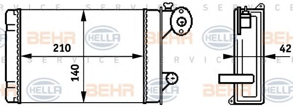 BEHR HELLA SERVICE 8FH 351 313-341 Теплообменник, отопление салона для VOLKSWAGEN ILTIS (Фольксваген Илтис) BEHR HELLA SERVICE 8FH 351 313-341 Теплообменник, отопление салона для VOLKSWAGEN ILTIS (Фольксваген Илтис)