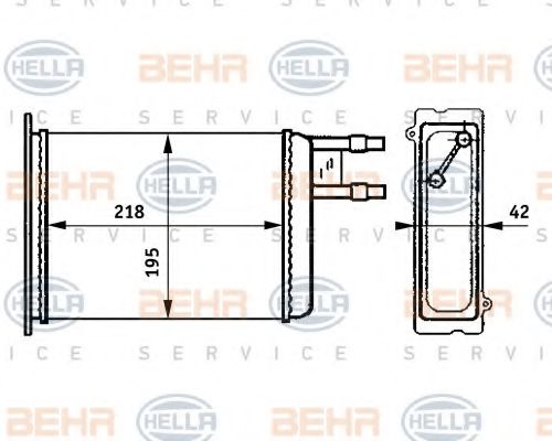 BEHR HELLA SERVICE 8FH 351 313-371 Теплообменник, отопление салона для FIAT (Фиат) BEHR HELLA SERVICE 8FH 351 313-371 Теплообменник, отопление салона для FIAT (Фиат)