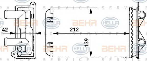 BEHR HELLA SERVICE 8FH 351 313-401 Теплообменник, отопление салона для VOLKSWAGEN T4 MULTIVAN (Фольксваген Т4 мултиvан) BEHR HELLA SERVICE 8FH 351 313-401 Теплообменник, отопление салона для VOLKSWAGEN T4 MULTIVAN (Фольксваген Т4 мултиvан)