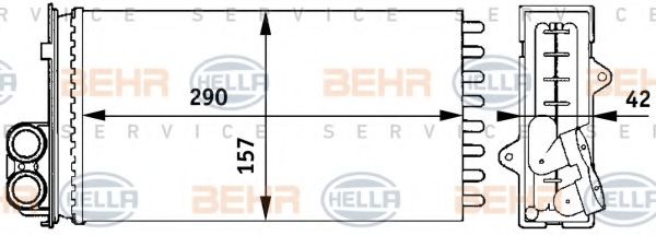 BEHR HELLA SERVICE 8FH 351 313-441 Теплообменник, отопление салона для RENAULT SAFRANE (Рено Сафранэ) BEHR HELLA SERVICE 8FH 351 313-441 Теплообменник, отопление салона для RENAULT SAFRANE (Рено Сафранэ)