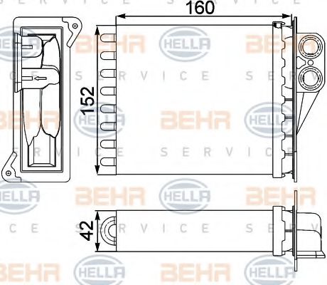 BEHR HELLA SERVICE 8FH 351 313-591 Теплообменник, отопление салона для VOLKSWAGEN CRAFTER 30-35 (Фольксваген Крафтер 30-35) BEHR HELLA SERVICE 8FH 351 313-591 Теплообменник, отопление салона для VOLKSWAGEN CRAFTER 30-35 (Фольксваген Крафтер 30-35)