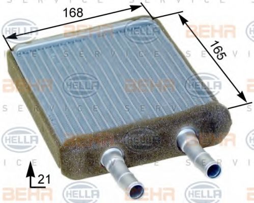 BEHR HELLA SERVICE 8FH 351 315-201 Теплообменник, отопление салона для HYUNDAI EXCEL (Хендай Эxcэл) BEHR HELLA SERVICE 8FH 351 315-201 Теплообменник, отопление салона для HYUNDAI EXCEL (Хендай Эxcэл)