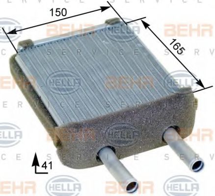 BEHR HELLA SERVICE 8FH 351 315-211 Теплообменник, отопление салона для HYUNDAI EXCEL (Хендай Эxcэл) BEHR HELLA SERVICE 8FH 351 315-211 Теплообменник, отопление салона для HYUNDAI EXCEL (Хендай Эxcэл)