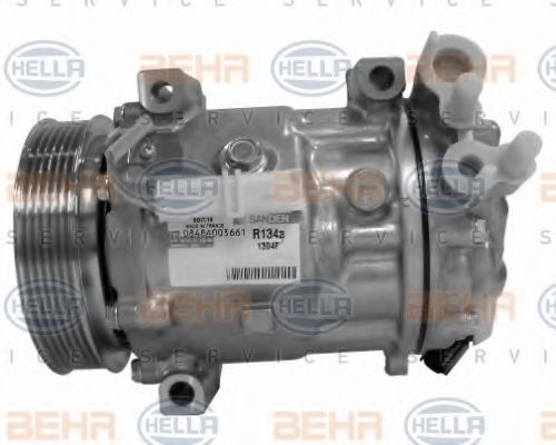 BEHR HELLA SERVICE 8FK 351 316-131 Компрессор, кондиционер для PEUGEOT 407 (Пежо 407) BEHR HELLA SERVICE 8FK 351 316-131 Компрессор, кондиционер для PEUGEOT 407 (Пежо 407)