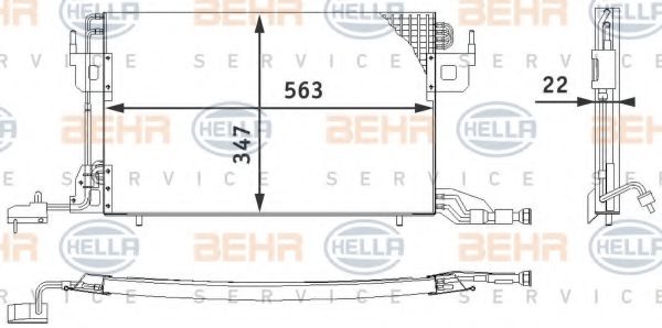 BEHR HELLA SERVICE 8FC 351 317-011 Конденсатор, кондиционер для PEUGEOT PARTNER PATAGONICA / URBANA (Пежо Партнер патагоника / урбана) BEHR HELLA SERVICE 8FC 351 317-011 Конденсатор, кондиционер для PEUGEOT PARTNER PATAGONICA / URBANA (Пежо Партнер патагоника / урбана)