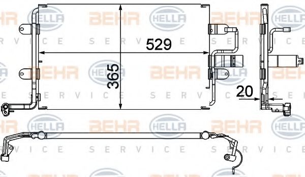 BEHR HELLA SERVICE 8FC 351 318-581 Конденсатор, кондиционер для AUDI TT (Ауди Тт) BEHR HELLA SERVICE 8FC 351 318-581 Конденсатор, кондиционер для AUDI TT (Ауди Тт)