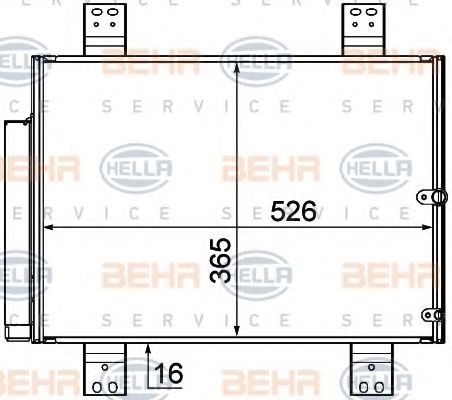 BEHR HELLA SERVICE 8FC 351 319-261 Конденсатор, кондиционер для DAIHATSU TERIOS (Дайхатсу Тэриос) BEHR HELLA SERVICE 8FC 351 319-261 Конденсатор, кондиционер для DAIHATSU TERIOS (Дайхатсу Тэриос)