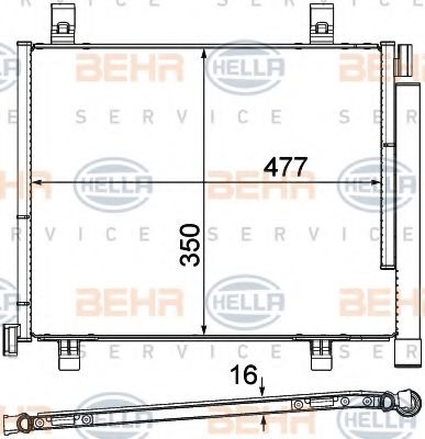 BEHR HELLA SERVICE 8FC 351 319-601 Конденсатор, кондиционер для VOLKSWAGEN UP (Фольксваген Уп) BEHR HELLA SERVICE 8FC 351 319-601 Конденсатор, кондиционер для VOLKSWAGEN UP (Фольксваген Уп)
