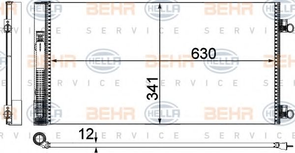 BEHR HELLA SERVICE 8FC 351 319-641 Конденсатор, кондиционер для MINI MINI CLUBVAN (Мини Мини cлубvан) BEHR HELLA SERVICE 8FC 351 319-641 Конденсатор, кондиционер для MINI MINI CLUBVAN (Мини Мини cлубvан)