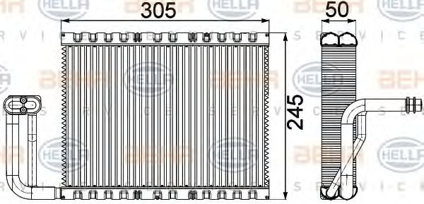 BEHR HELLA SERVICE 8FV 351 331-141 Испаритель, кондиционер для BMW 7 (Бмв 7) BEHR HELLA SERVICE 8FV 351 331-141 Испаритель, кондиционер для BMW 7 (Бмв 7)
