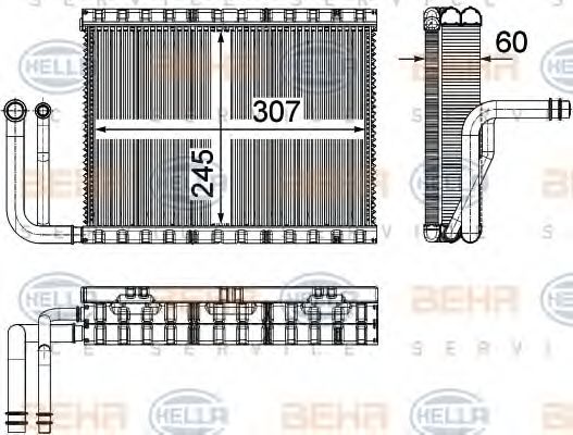 BEHR HELLA SERVICE 8FV 351 331-151 Испаритель, кондиционер для BMW 7 (Бмв 7) BEHR HELLA SERVICE 8FV 351 331-151 Испаритель, кондиционер для BMW 7 (Бмв 7)