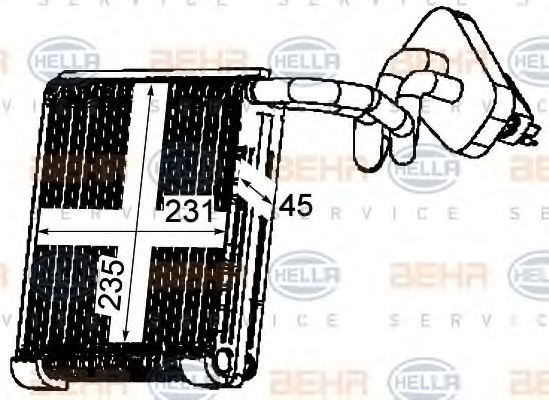 BEHR HELLA SERVICE 8FV 351 331-221 Испаритель, кондиционер для FORD FIESTA (Форд Фиэста) BEHR HELLA SERVICE 8FV 351 331-221 Испаритель, кондиционер для FORD FIESTA (Форд Фиэста)
