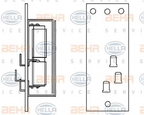 BEHR HELLA SERVICE 9ML 351 332-151 Сопротивление, вентилятор салона для MAN M 90 (Ман М 90) BEHR HELLA SERVICE 9ML 351 332-151 Сопротивление, вентилятор салона для MAN M 90 (Ман М 90)