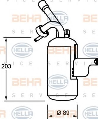 BEHR HELLA SERVICE 8FT 351 335-051 Осушитель, кондиционер для FORD TRANSIT CONNECT (Форд Трансит cоннэcт)