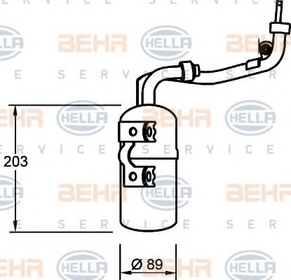 BEHR HELLA SERVICE 8FT 351 335-061 Осушитель, кондиционер для FORD FOCUS II (Форд Фокус 2) BEHR HELLA SERVICE 8FT 351 335-061 Осушитель, кондиционер для FORD FOCUS II (Форд Фокус 2)