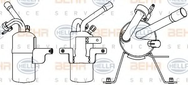 BEHR HELLA SERVICE 8FT 351 335-321 Осушитель, кондиционер для FORD TRANSIT CONNECT (Форд Трансит cоннэcт)