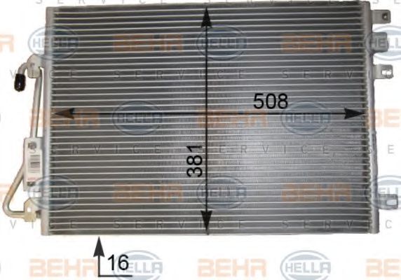 BEHR HELLA SERVICE 8FC 351 343-431 Конденсатор, кондиционер для DACIA SANDERO (Дача Сандэро) BEHR HELLA SERVICE 8FC 351 343-431 Конденсатор, кондиционер для DACIA SANDERO (Дача Сандэро)