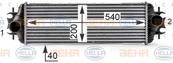 BEHR HELLA SERVICE 8ML 376 700-111 Интеркулер 